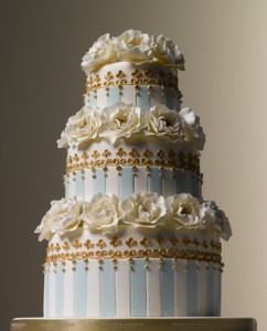 Food photography of wedding cake