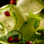 A delightful refreshing salad of pomegranate and cucumber